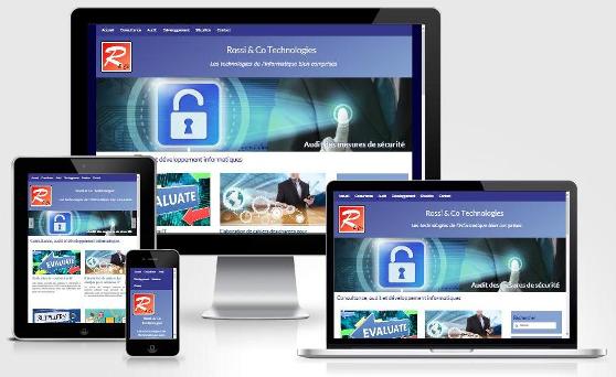 Site responsive créé avec WordPress pour Rossi & Co Technologies (Brabant wallon)