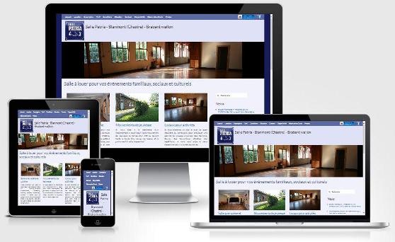 Site responsive créé avec WordPress pour la Salle Patria (Brabant wallon)