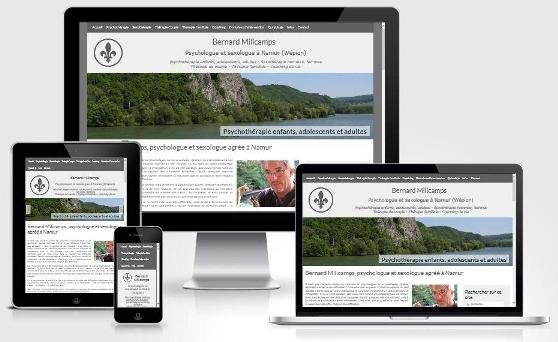 Site responsive créé avec WordPress pour Bernard Milicamps (Namur)