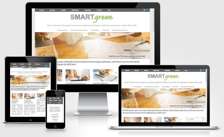 Site responsive créé avec WordPress pour SMARTgreen